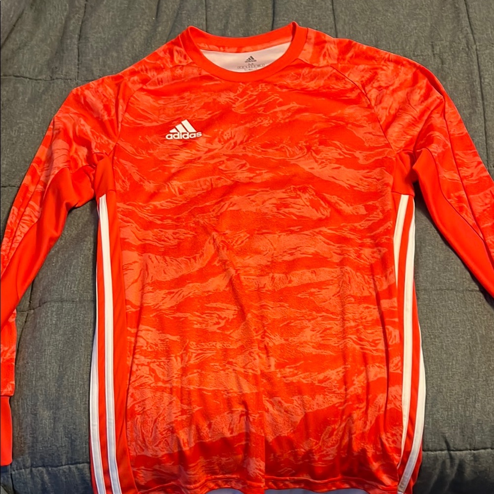 Adidas Mens Orange Long Sleeve Jersey